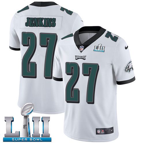 Men Philadelphia Eagles #27 Jenkins White Limited 2018 Super Bowl NFL Jerseys->philadelphia eagles->NFL Jersey